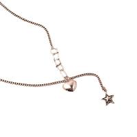 Ожерелье ручной латунные, Латунь, плакирован серебром, ювелирные изделия моды & Женский, серебряный  длина:50 см, продается PC
