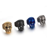 304 Stainless Steel Finger Ring, Skull, plated & for man 