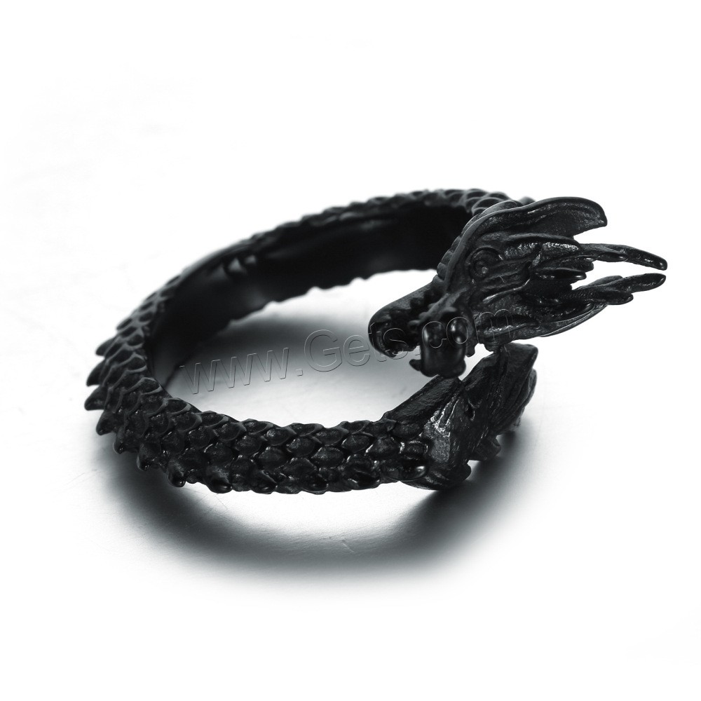 304 Stainless Steel Finger Ring, Dragon, plated, different size for choice & for man, more colors for choice, Sold By PC