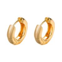 Brass Huggie Anneau d'oreille, laiton, Placage de couleur d'or, styles différents pour le choix & pour femme Vendu par paire