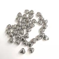 CCB Plastic Beads, Copper Coated Plastic, Heart, platinum color plated, DIY 