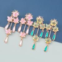 Acrylic Drop Earring, Zinc Alloy, with Resin & Acrylic, high quality plated, fashion jewelry & for woman 
