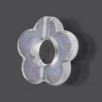 Transparent Acrylic Beads, Flower, DIY & hollow, clear Approx 1.5mm, Approx 