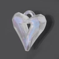 Transparent Acrylic Pendants, Heart, Unisex & faceted & hollow, clear Approx 2mm, Approx 