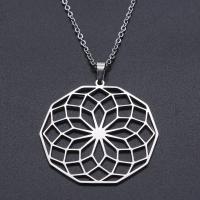 Titanium Steel Jewelry Necklace, Vacuum Ion Plating, Unisex & hollow Approx 45 cm 