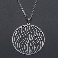 Titanium Steel Jewelry Necklace, Vacuum Ion Plating, Unisex & hollow Approx 45 cm 