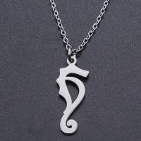 Titanium Steel Jewelry Necklace, Seahorse, Vacuum Ion Plating, Unisex & hollow Approx 40 cm 