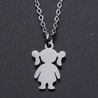 Titanium Steel Jewelry Necklace, Girl, Vacuum Ion Plating, Unisex Approx 40 cm 