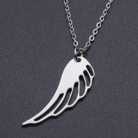 Titanium Steel Jewelry Necklace, Angel Wing, Vacuum Ion Plating, Unisex & hollow Approx 45 cm 
