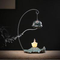 Porcelain Hanging Incense Burner, with Iron, handmade, for home and office & durable & with LED light 