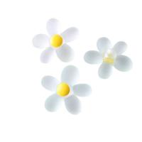 Acrylic Hair Accessories DIY Findings, Flower, frosted 30mm 