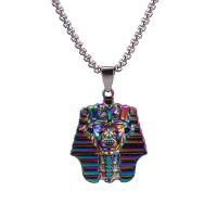 Stainless Steel Sweater Chain Necklace, 304 Stainless Steel Chain, with zinc alloy pendant, colorful plated, Unisex multi-colored Approx 27.55 Inch 