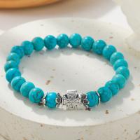 Zinc Alloy Turquoise Bracelets, with turquoise, fashion jewelry & for woman Approx 6.77 Inch 