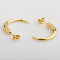 Titanium Steel Stud Earring, Vacuum Ion Plating, fashion jewelry & for woman, golden 