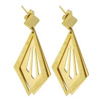 Stainless Steel Drop Earring, 316 Stainless Steel, Vacuum Plating, fashion jewelry & for woman, golden 