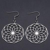 Titanium Steel Earrings, Vacuum Ion Plating, for woman & hollow 