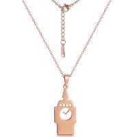 Stainless Steel Jewelry Necklace, 304 Stainless Steel, with 1.97inch extender chain, Big Ben, Vacuum Ion Plating, fashion jewelry & Unisex Approx 17.72 Inch 