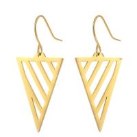 Stainless Steel Drop Earring, 304 Stainless Steel, Triangle, Vacuum Ion Plating, fashion jewelry & for woman 