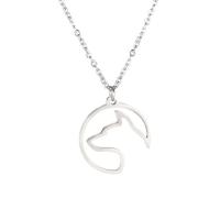 Couple Stainless Steel Necklace, 304 Stainless Steel, fashion jewelry & Unisex, original color Approx 20.47 Inch 