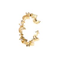 銅 カフ指輪, ゴールドメッキ, 調整 & マイクロパヴェジルコニア & 女性用, 売り手 パソコン