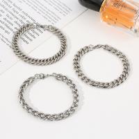 Titanium Steel Bracelet & Bangle, fashion jewelry & Unisex original color Approx 8.66 Inch 