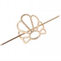 Hair Stick, Zinc Alloy, plated, for woman & hollow 125mm 