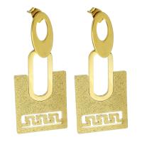 Stainless Steel Drop Earring, 316 Stainless Steel, Vacuum Plating, fashion jewelry & for woman, golden 