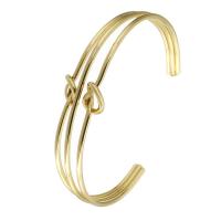 Stainless Steel Cuff Bangle, 316 Stainless Steel, Vacuum Plating, fashion jewelry & for woman, golden, 6mm, Inner Approx 68mm 