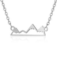 Titanium Steel Jewelry Necklace, Vacuum Ion Plating, Unisex Approx 40 cm 