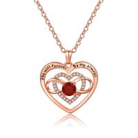 Cubic Zircon Micro Pave Brass Necklace, with 1.97 extender chain, Heart, plated, micro pave cubic zirconia & for woman & enamel 22mm .75 Inch 