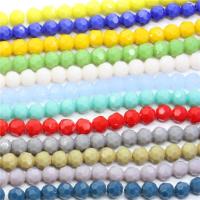 Round Crystal Beads, plated, DIY & faceted Approx 14.96 Inch 