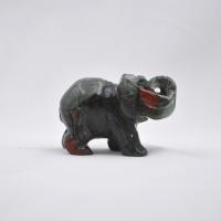 Gemstone Decoration, Chicken-blood Stone, Elephant, Carved, for home and office 