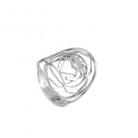 Titanium Steel Finger Ring, Vacuum Ion Plating, fashion jewelry & for woman & hollow 