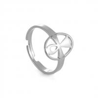 Titanium Steel Finger Ring, Vacuum Ion Plating, fashion jewelry & Unisex 11*13.8mm,2.7*1mm 