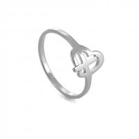 Stainless Steel Finger Ring, 304 Stainless Steel, Heart and Cross, Vacuum Ion Plating, fashion jewelry & Unisex 10*10.3mm,1.7*1mm 