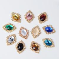 Zinc Alloy Hair Accessories DIY Findings, gold color plated, with rhinestone 