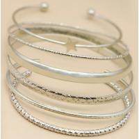 Zinc Alloy Bracelet Set, silver color plated, 6 pieces & fashion jewelry & for woman 
