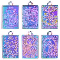 Bijoux pendentifs en Zinc alliage , alliage de zinc, rectangle, Placage coloré, unisexe & styles différents pour le choix, plus de couleurs à choisir Environ 50 cm, Vendu par PC