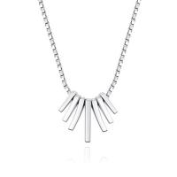 Ожерелье ручной латунные, Латунь, с 1.97 наполнитель цепи, плакирован серебром, Женский, серебряный, длина:15.75 дюймовый, продается PC
