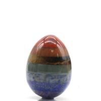 Décoration de Pâques, pierre gemme, ovale, poli, Patchwork, couleurs mélangées, 48mm, Vendu par PC