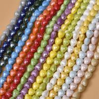 Perles nacrées en porcelaine, coeur, DIY, plus de couleurs à choisir Environ 2mm, Environ Vendu par brin