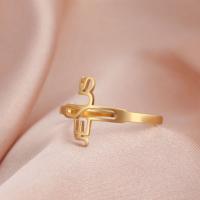 Titanium Steel Finger Ring, fashion jewelry & Unisex 13.3*15mm,1.8*1mm 
