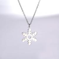 Stainless Steel Jewelry Necklace, 304 Stainless Steel, with 1.97inch extender chain, Snowflake, fashion jewelry & for woman, original color Approx 17.72 Inch 