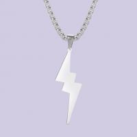 Stainless Steel Jewelry Necklace, 304 Stainless Steel, Lightning Symbol, fashion jewelry & Unisex, original color Approx 23.62 Inch 