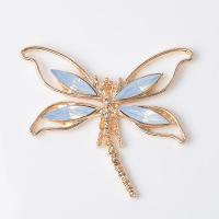 Zinc Alloy Hair Accessories DIY Findings, Dragonfly, rack plating & with rhinestone 
