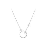 Sterling Silver Jewelry Necklace, 925 Sterling Silver, platinum plated, fashion jewelry & for woman, 445mm 
