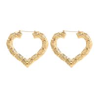 Zinc Alloy Huggie Hoop Earring, Heart, gold color plated & for woman 