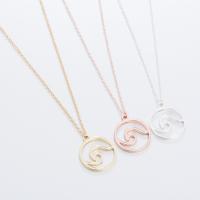 Stainless Steel Jewelry Necklace, Round, Vacuum Plating, fashion jewelry & for woman cm 