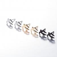 Stainless Steel Stud Earring, Bird, Vacuum Plating, fashion jewelry & for woman 