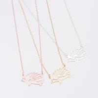 Stainless Steel Jewelry Necklace, Hedgehog, Vacuum Plating, fashion jewelry & for woman cm 